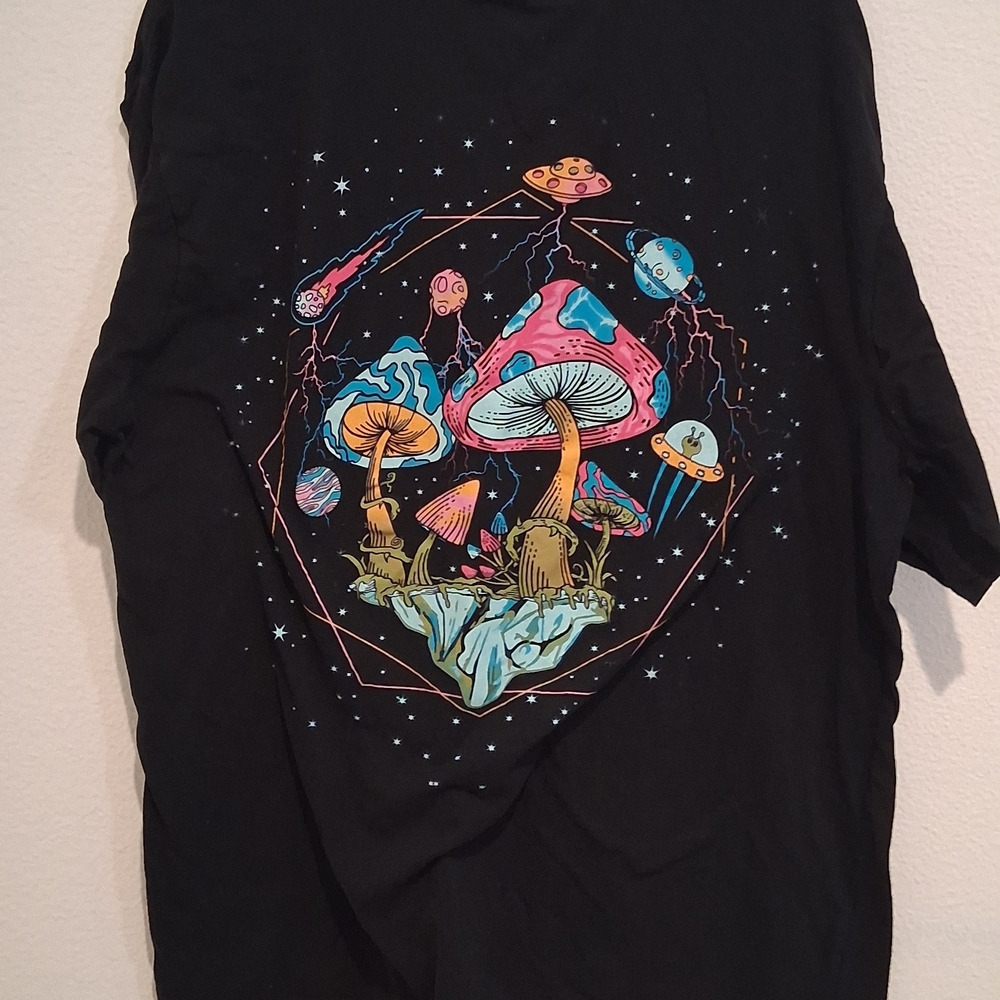 0Miken Black Cotton Tee